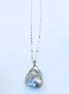 Flameball Baroque Sterling Silver Flat Marina Necklace