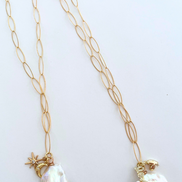 Flameball XL Baroque Pearl Gold Long Marquise 34