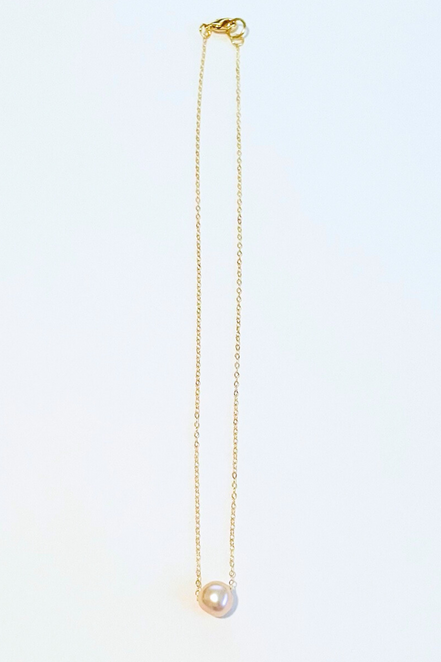 Freshwater Pearl Gold Float Necklace