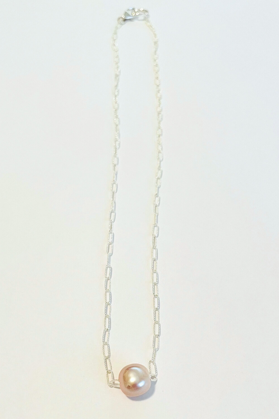 Freshwater Silver Sparkle Necklace