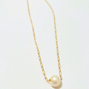 Freshwater Pearl Gold Float Necklace