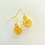 Hammered Puka Earrings