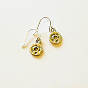 Hammered Puka Earrings