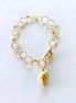 Hawai'i Sea Shell Gold Hammered Circle Bracelet