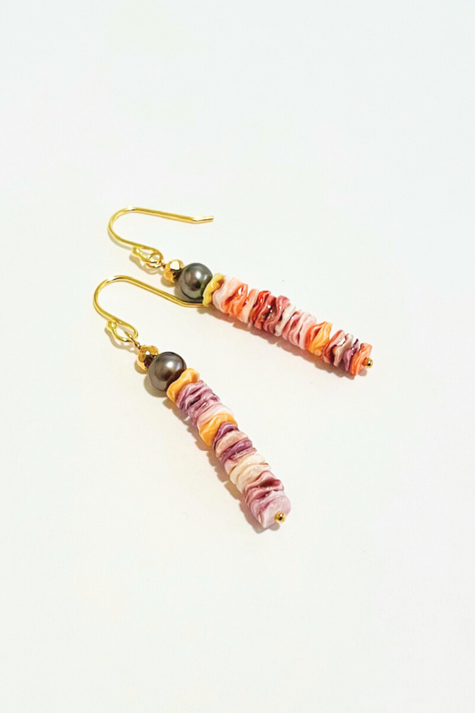 Hawaiian Sunset Shell Earrings