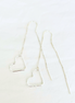 Heart "Love" Threader Earring