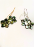 1" Mini Hoops ~ Polynesia Plumeria Black Mother of Pearl XL