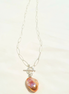 Baroque Rainbow Flameball Pearl Thai Hill Tribe Toggle Silver Necklace