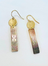 Kekoa Gold Disc Carved Shell Earring