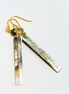 Line Lauhala + Gem Carved Shell Pearl Earrings
