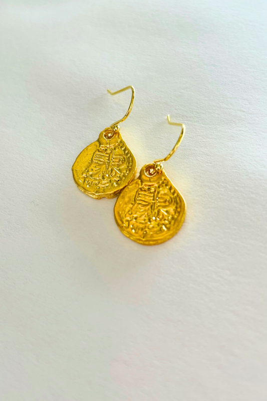 Lost Treasure Coin Charm Earrings