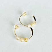 Mini Gemstone Open Hoops