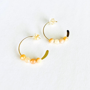 Mini Gemstone Open Hoops