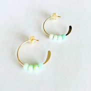 Mini Gemstone Open Hoops