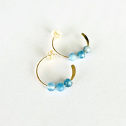Mini Gemstone Open Hoops