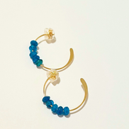 Mini Gemstone Open Hoops