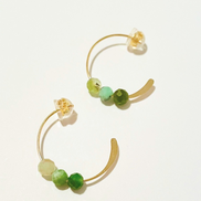 Mini Gemstone Open Hoops