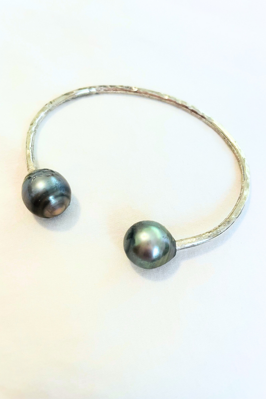 Mo'orea Tahitian Pearl Silver Cuff