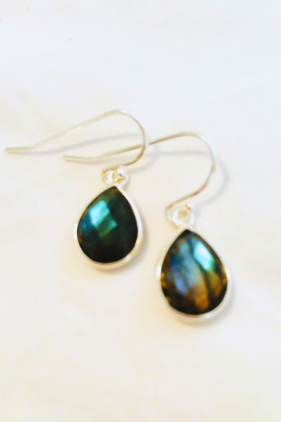 Natural Gemstone Dangle Earring