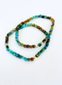Natural Turquoise Cube Bead ~ Healing Bracelet