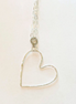 Open Heart 18" Silver Necklace