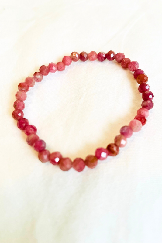 Pink Tourmaline Healing Gem Bracelet - 4MM