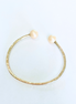 Sandy Beach Pearl Gold Cuff