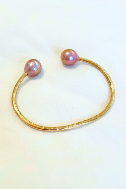 Santorini Edison Pearl Gold Cuff