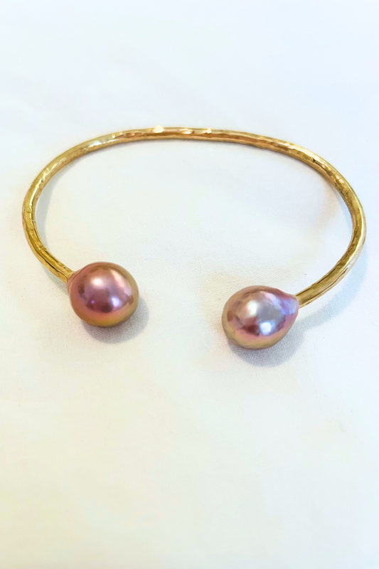 Santorini Edison Pearl Gold Cuff