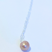Silver Paperclip Edison Float Necklace