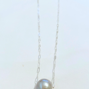 Silver Paperclip Edison Float Necklace