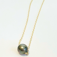 Tahitian Large Pearl Floating Necklace