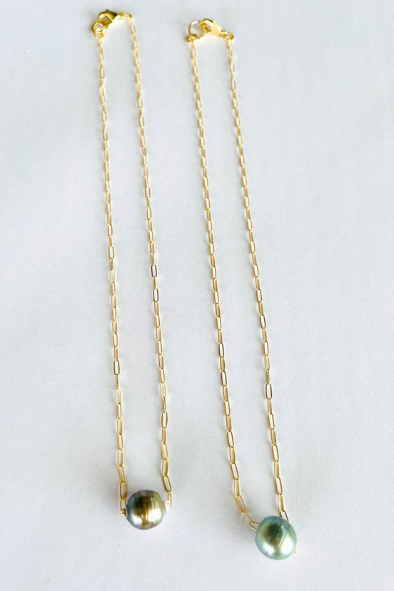Tahitian Medium Pearl Floating Necklace