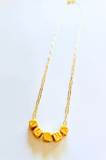 ALOHA cube minimalist necklace