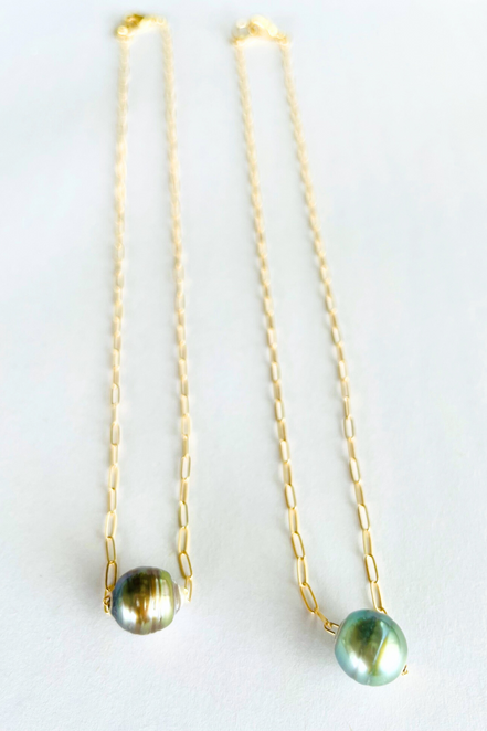 Tahitian Medium Pearl Floating Necklace