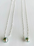 Tahitian Medium Pearl Silver Floating Necklace