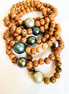 Tahitian Pearl Natural Palm Stretch Bracelet