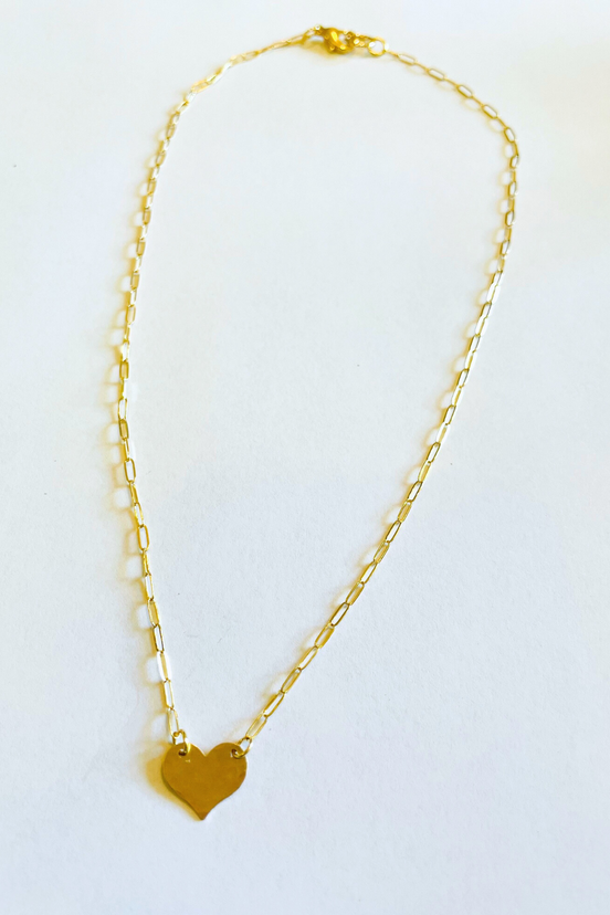 Tiny Golden Heart Necklace