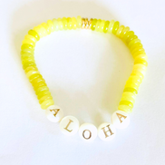 Hawaiian word mother of pearl gem friendship bracelet