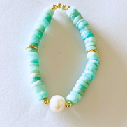 Gemstone + Pearl Bracelet