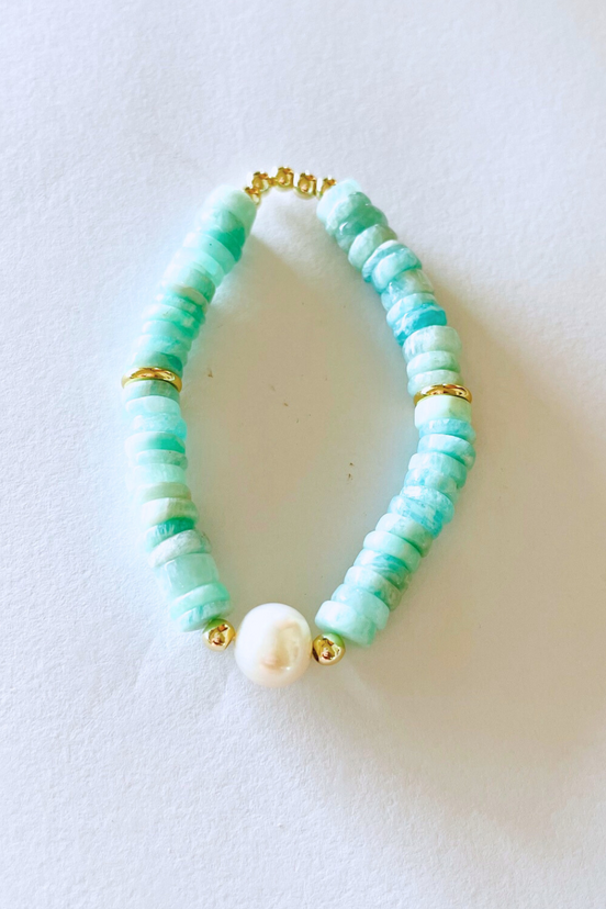 Gemstone + Pearl Bracelet