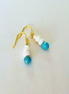 Queen Conch + Turquoise Earrings