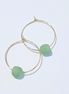 1" Mini Hoops ~ Maui Recycled Beach Glass Hoops