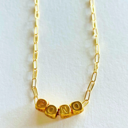 Hawaiian positive saying - cube minimalist necklace