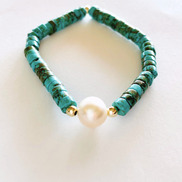 Gemstone + Pearl Bracelet