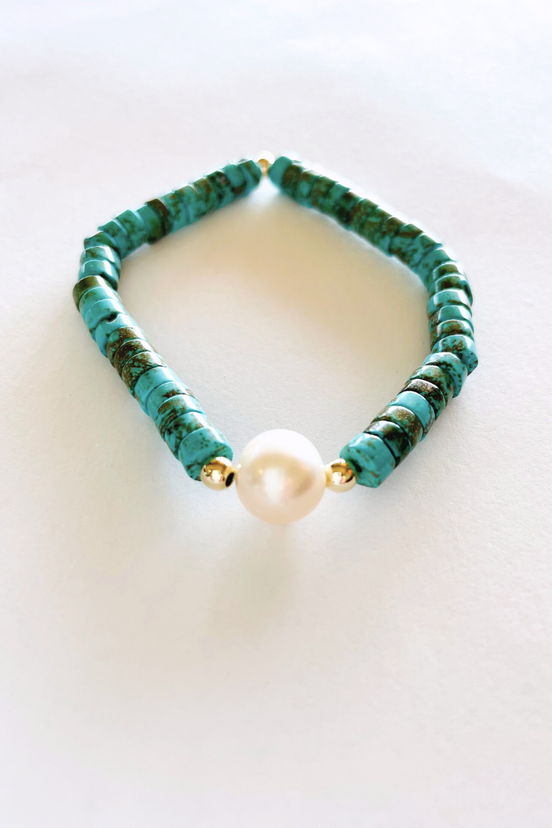 Gemstone + Pearl Bracelet
