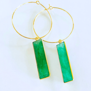 Jade Bar Hoops