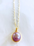 Tide Sculpted Pendant — Mauve Blush