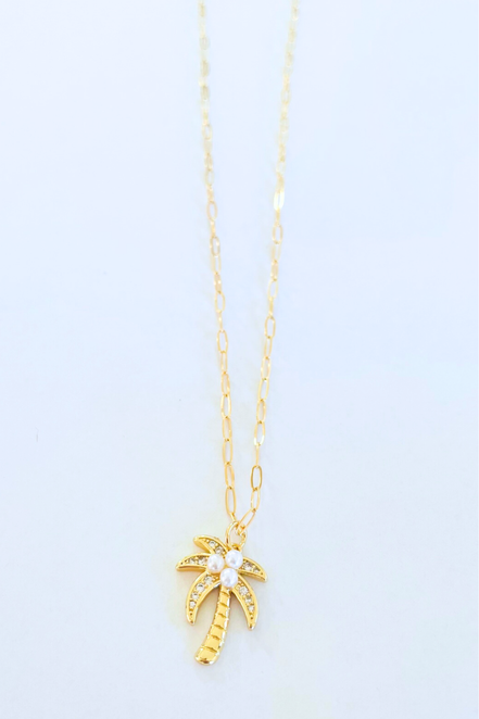 Palm & Pearl Necklace