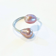 Silver Edison Pearl Wrap Ring